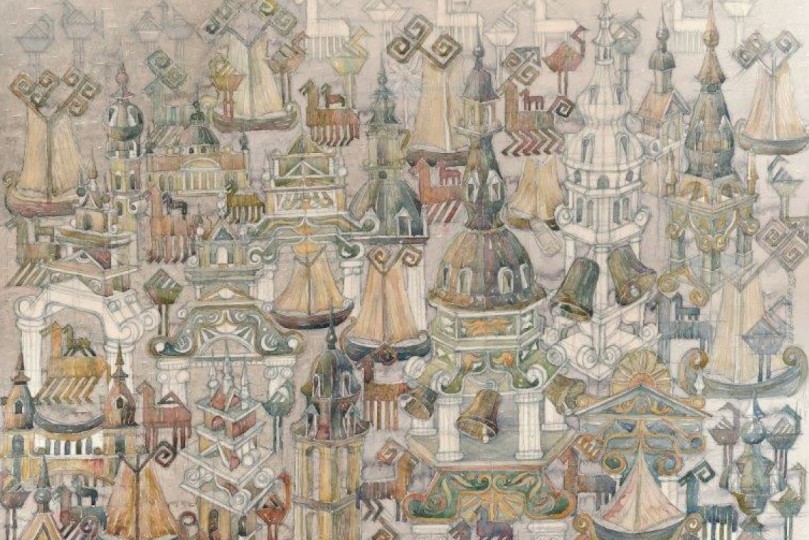 Jūratės Bučmytės ir Alberto Krajinsko akvarelių paroda „Pokalbis su Čiurlioniu“