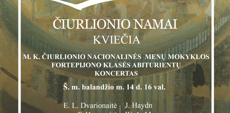 M. K. Čiurlionio Nacionalinės menų mokyklos fortepijono klasės abiturientų koncertas