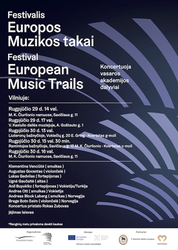 ,,European Music Trails” vasaros festivalis Vilniuje