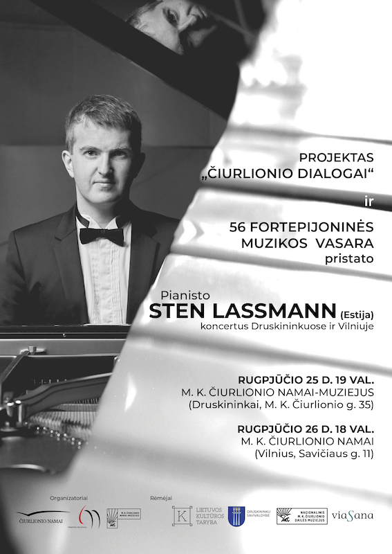 „ČIURLIONIO DIALOGAI“: Sten Lassmann rečitaliai Druskininkuose ir Vilniuje