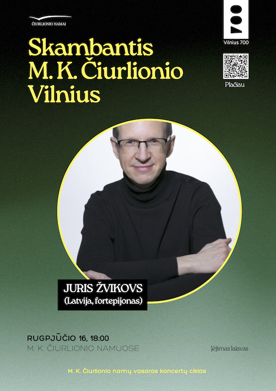 Latvijos pianisto Juris Žvikovs rečitalis M. K. Čiurlionio namuose