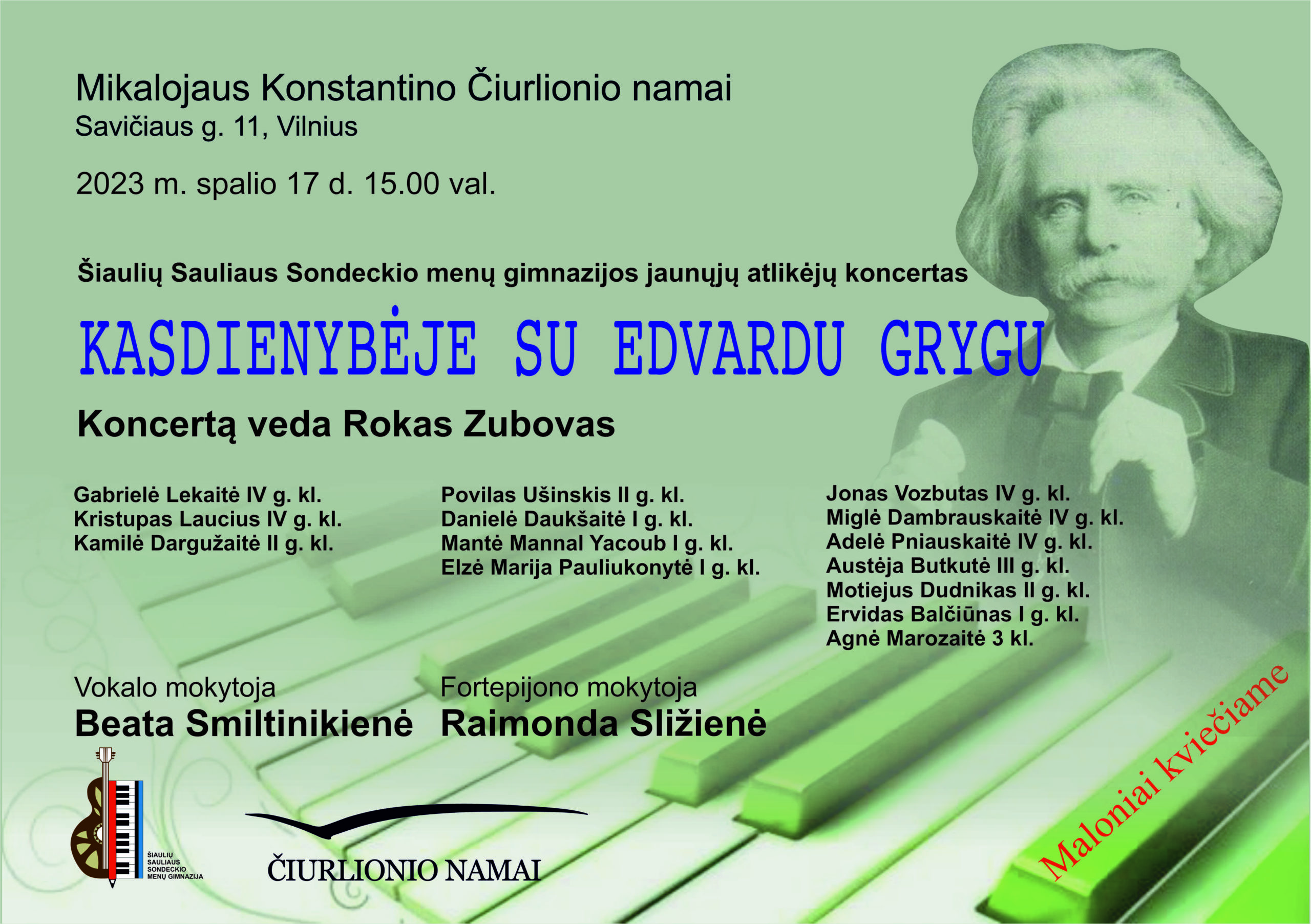 „Kasdienybėje su Edvardu Grygu“ | S. Sondeckio menų gimnazijos jaunųjų atlikėjų koncertas