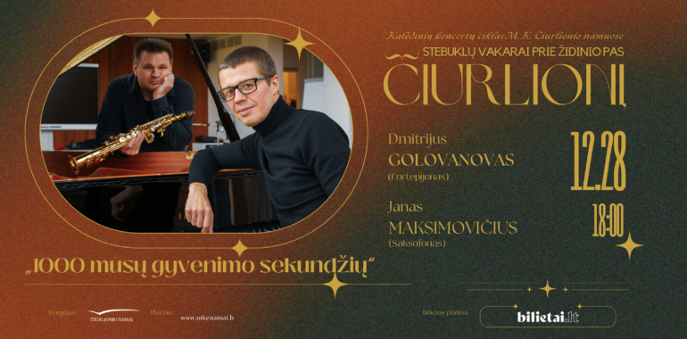 „1000 mūsų gyvenimo sekundžių“ | Dmitrijus Golovanovas (fortepijonas) ir Janas Maksimovičius (saksofonas)