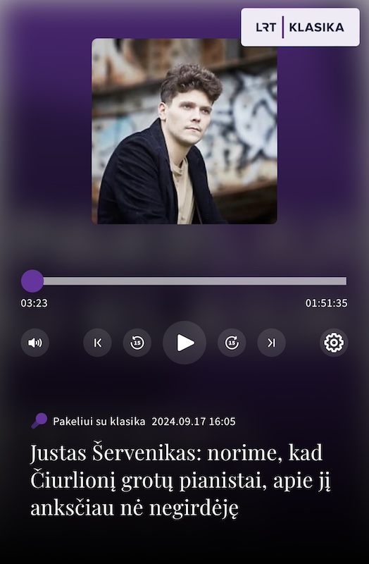 Justas Šervenikas: „norime, kad Čiurlionį grotų pianistai, apie jį anksčiau nė negirdėję.“