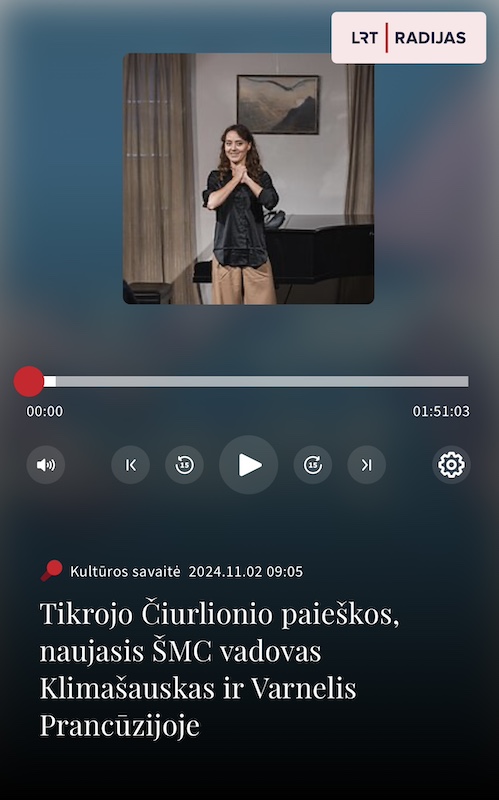 „Tikrojo Čiurlionio paieškos“ | Interviu su Livija Krivickaite